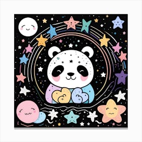Kawaii Panda 1 Canvas Print