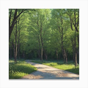 Path In The Woods Canvas Print