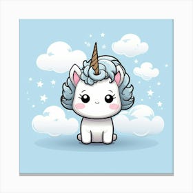 Cute Unicorn 753 Canvas Print