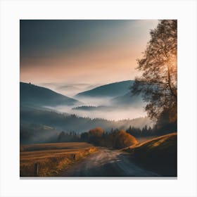 Sunrise Over The Valley Canvas Print