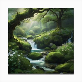 Mossy Forest Canvas Print