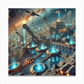 Mining Operations Scifi Canvas Print