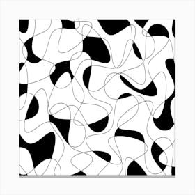 Abstract Black And White Pattern Canvas Print