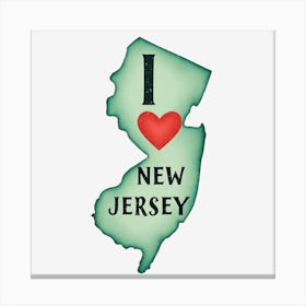 I Love New Jersey Canvas Print