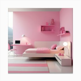 Pink Bedroom 1 Canvas Print