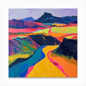 Colourful Abstract Vatnajkull National Park Iceland 4 Canvas Print