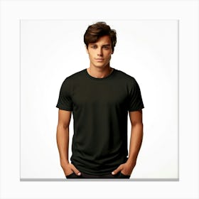 Mock Up Tshirt Blank Plain Cotton Unprinted Simple Minimalist Canvas Customizable Basic (22) Canvas Print