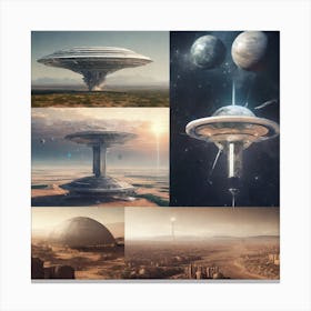 Alien Spaceship 7 Canvas Print