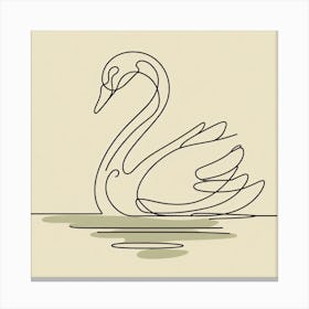 Swan Picasso style Canvas Print