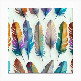 Feathers oil painting abstract painting art Canvas Print