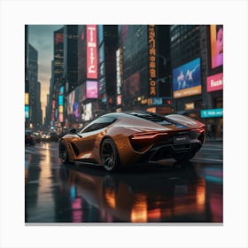 Futuristic Sports Car 4 Canvas Print