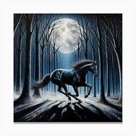 Horse In The Woods 18 Canvas Print