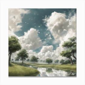 Cloudy Sky Canvas Print