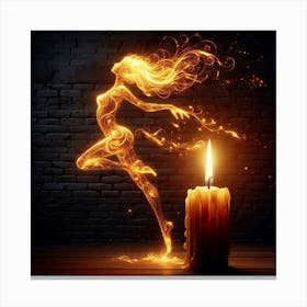 Candle light dancing Canvas Print