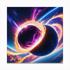 Merging of two stars Canvas Print
