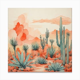 Desert Landscape art print Canvas Print
