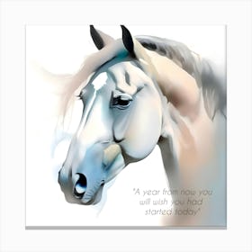 Inspirational Quotes (3) Horses Head Canvas Print