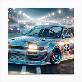 Japanes cars street drifting 3 Canvas Print