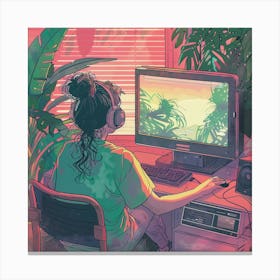 Gamer Girl Canvas Print