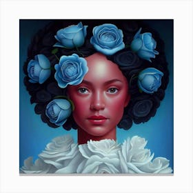 Blue Roses Canvas Print