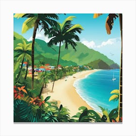 Tropical Beach Canvas Print