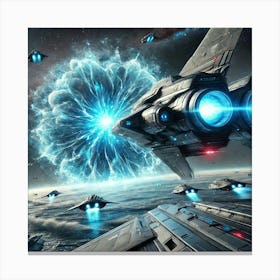 Tidebreaker Interceptor Energy Bursts Canvas Print