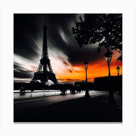 Sunset In Paris 10 Canvas Print