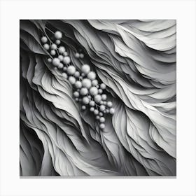 Abstract, Black And White, Nature’s Touch Canvas Print