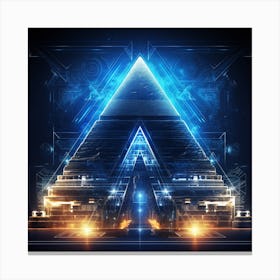 Pyramid Of Light Canvas Print