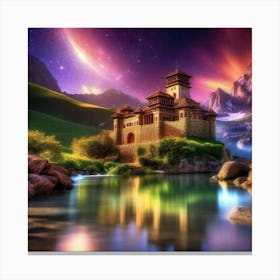 Castle In The Mountains 2 Canvas Print