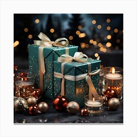 Elegant Christmas Gift Boxes Series018 Canvas Print