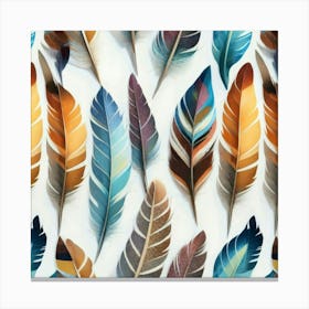 Feathers oil painting abstract painting art 2 Canvas Print