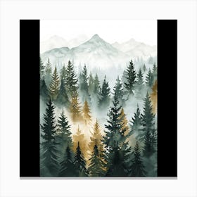 Forest In The Mist Canvas Print