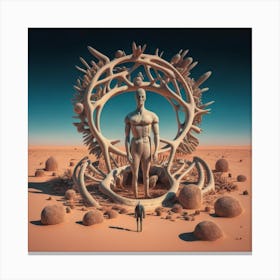 Man Standing In The Desert 43 Canvas Print
