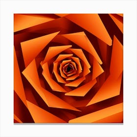 Abstract Orange Rose Canvas Print