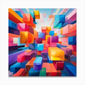 Abstract Cubes Canvas Print