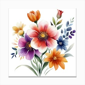 Watercolor Flowers V.3 Canvas Print