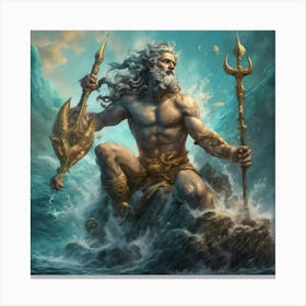 Neptune God Of Waters And Seas Canvas Print