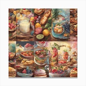 Supper Time Yummy Covers ( Bohemian Design ) Canvas Print