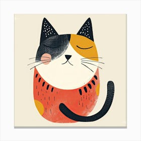 Charming Illustration Cat 2 Canvas Print