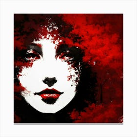 Woman In Red Canvas Print