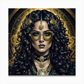 Mesmerizing steampunk beauty. Canvas Print