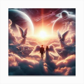 Angels In The Clouds Canvas Print