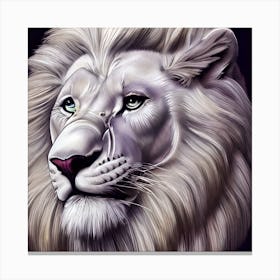 Beautiful White Lion Canvas Print