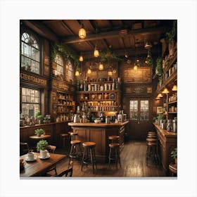 Cafe Interior Design Canvas Print