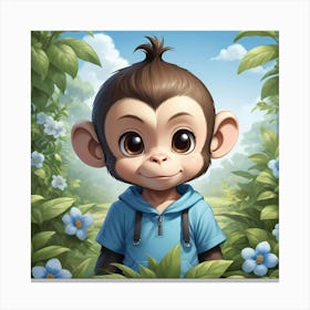 Cheerful Monkey Canvas Print