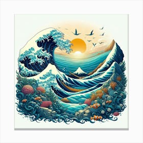 Great Wave Off Kan Canvas Print