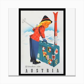 Vintage Travel Poster Austria 1 Canvas Print