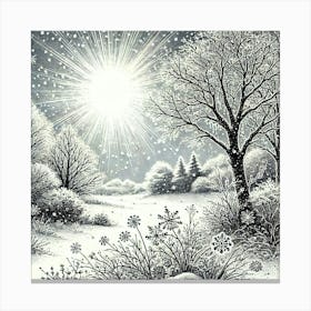 Snowy Landscape Canvas Print