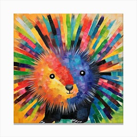 Colorful Hedgehog Canvas Print